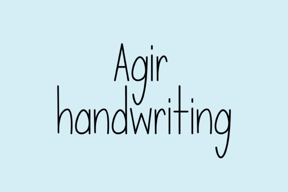 Agir: The Friendly Handwritten Font for Authentic Branding