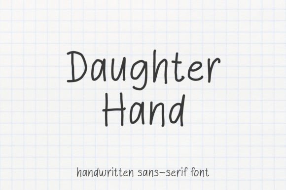 Daughter Hand: A Minimalist Script Font for Crafters