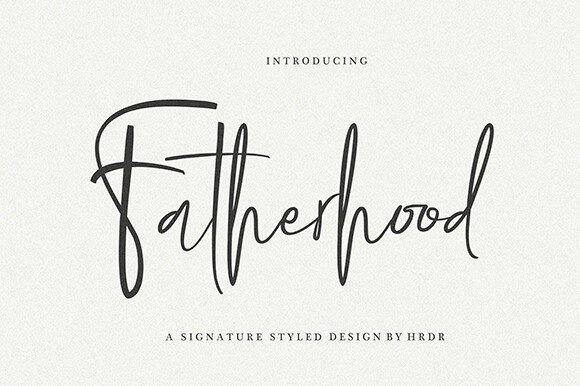 Fatherhood: A Script Font for Elegant Web Design