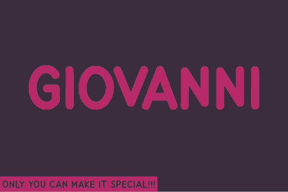 Giovanni: A Distinctive Script Font for Editorial Personality