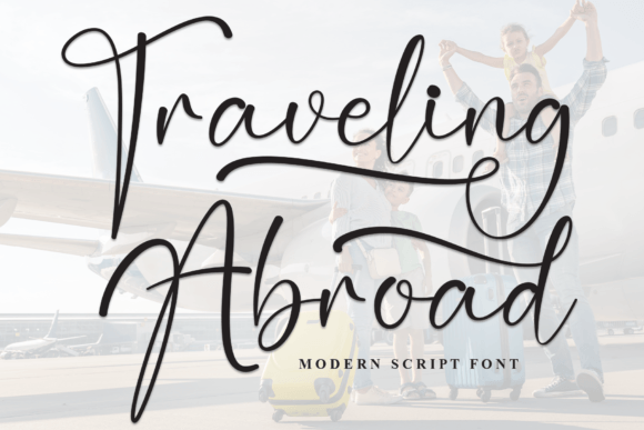 Traveling Abroad: A Handwritten Font for Crafting Beautiful Products