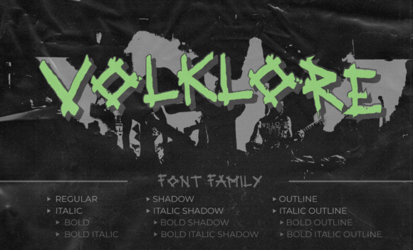 Volklore: A Distinctive Trashed Font for Editorial Design