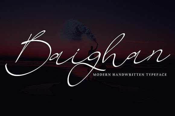 Working with the Baighan Handwritten Font in Real Branding